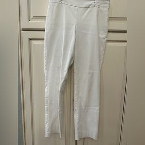 Slide On White Women's Pants